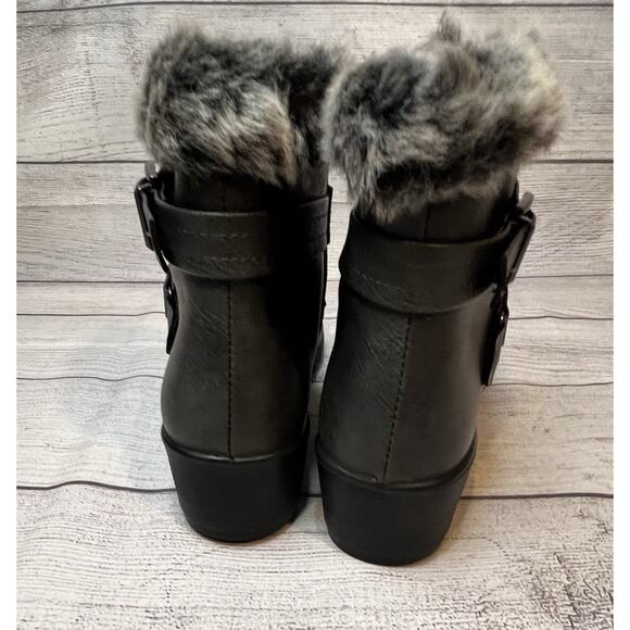 Jill Bootie Gray Women’s Size 10M NWOT Faux Fur Lined Ankle Boots - Picture 3 of 6